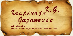Krstivoje Gajanović vizit kartica